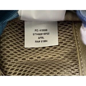 Patagonia Blue and Tan Mesh Fabric